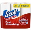 image:imageScott Paper Towels ChooseASheet 6 Double Rolls 108 Sheets Per Roll100 Sheets Pack of 6