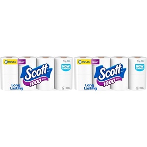 image:imageScott 1000 Toilet Paper 8 Rolls SepticSafe 1Ply Toilet Tissue1000 Sheets Pack of 16