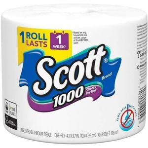 image:imageScott 1000 Trusted Clean Toilet Paper 32 Rolls 1000 Sheets per Roll1 count Pack of 1