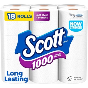 image:imageScott 1000 Trusted Clean Toilet Paper 32 Rolls 1000 Sheets per Roll18 count Pack of 1