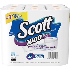 image:imageScott 1000 Trusted Clean Toilet Paper 32 Rolls 1000 Sheets per Roll27 count Pack of 1