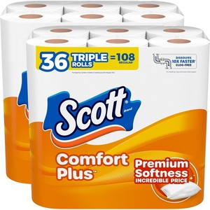 image:imageScott ComfortPlus Scented Tube Toilet Paper 12 Rolls 310 Sheets per Roll231 sheets Pack of 36