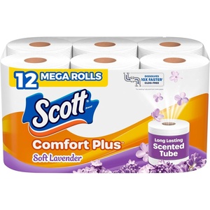 image:imageScott ComfortPlus Scented Tube Toilet Paper 12 Rolls 310 Sheets per Roll310 sheets Pack of 12