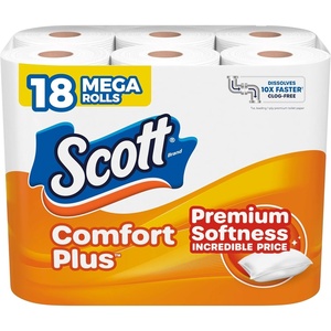 image:imageScott ComfortPlus Scented Tube Toilet Paper 12 Rolls 310 Sheets per Roll310 sheets Pack of 18
