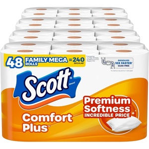 image:imageScott ComfortPlus Scented Tube Toilet Paper 12 Rolls 310 Sheets per Roll352 Sheets Pack of 48