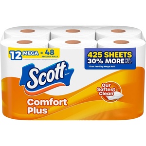 image:imageScott ComfortPlus Scented Tube Toilet Paper 12 Rolls 310 Sheets per Roll425 sheets Pack of 12