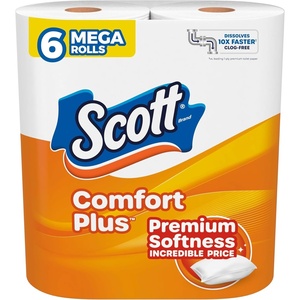 image:imageScott ComfortPlus Scented Tube Toilet Paper 12 Rolls 310 Sheets per Roll6 Count Pack of 1