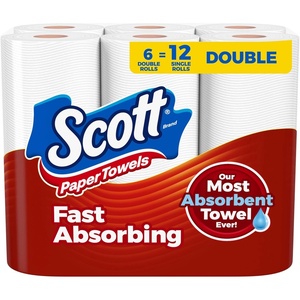 image:imageScott Paper Towels ChooseASheet 6 Double Rolls 108 Sheets Per Roll100 Sheets Pack of 6