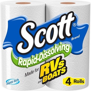 image:imageScott RapidDissolving Toilet Paper 48 Double Rolls 6 Packs of 8 SepticSafe Toilet Paper231 sheets Pack of 8