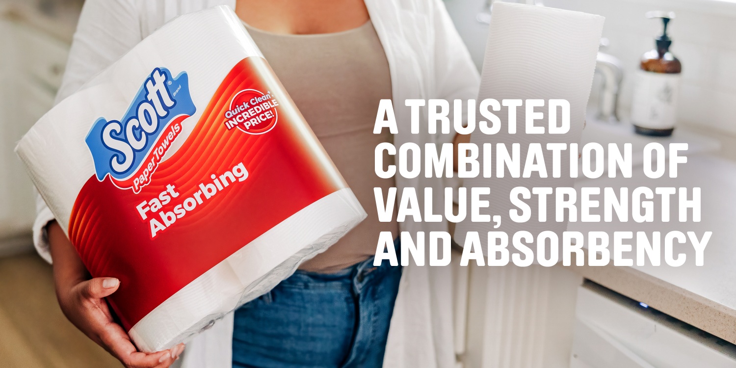 Scott｜Trusted Clean Toilet Paper,Durable Absorbent Paper For Daily Needs